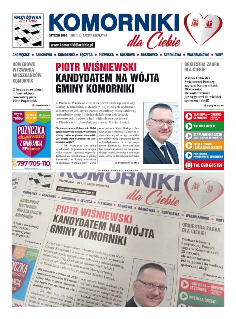 Piotr Wisniewski Wojt Gmina Komorniki Wybory 2024 Plewiska Wiry Głuchowo CHomęcice Rosnówko Rosnowo Szreniawa